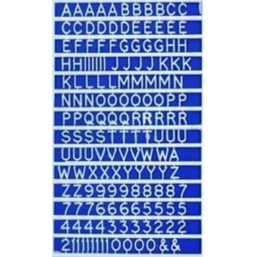 Slater's 6mm White Plastic Letters & Numerals 1106