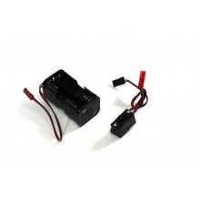 Absima Battery Box with Switch for Mignon Batteries 2300002