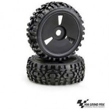 Absima Wheel Set Buggy Disc Dirt Black 1/8 (2) 2520018