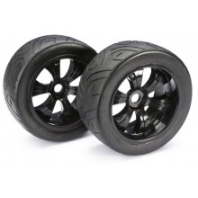 Wheel Set LP Truggy Street Black 1:8 (2)