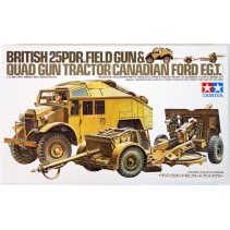 TAMIYA 1/35 25PDR GUN AND QUAD GUN TRACTOR 35044