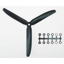 Slow Fly 9x5 3Blade Prop Black