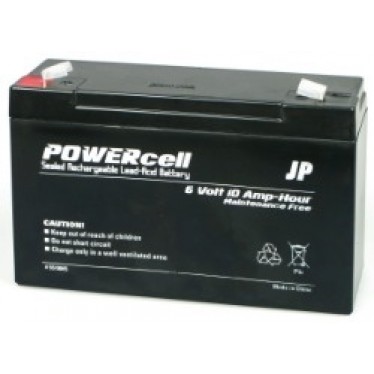 Powercell 6V 10 Ah Gel Battery (Lead Acid) 5510045