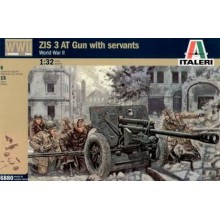 Italeri ZIS 3 AT Gun with servants -1/32