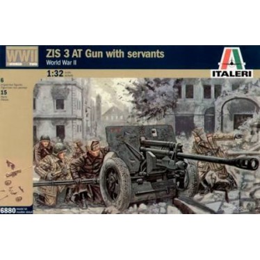 Italeri ZIS 3 AT Gun with servants -1/32