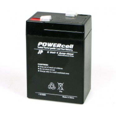 6V-4 AMP Powercell Gel Battery (Lead Acid)