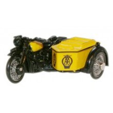 AA BSA Motorcycle & Sidecar 1:76 Diecast