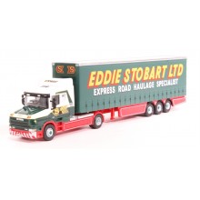 ATLAS EDITIONS 9110 1/76 Scania T Series Curtainside Trailer Eddie Stobart DieC