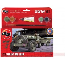 AIRFIX WILLYS MB JEEP 1/72 STARTER SET A55117