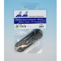 ALBION ALLOYS FLEXIBLE DETAIL SANDING KIT 180 GRIT REFILLS 3501