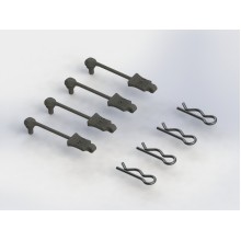 Arrma Body Clip Retainer 1/8 Scale Black (4) AR390178