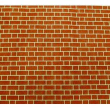 Javis Red Brick Paper Embossed Dolls House Wallpaper