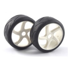 Fastrax 1/8th Premounted Slick Tyres 'Cut/5-Spoke" FAST0012