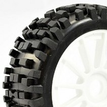 1/8 Buggy 'Rock Block' Tyres Pre-Mounted on 12 Spoke Wheels (2) FAST0026