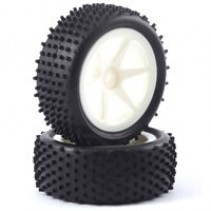 Fastrax FAST0046S 1/10 Mounted Buggy Tyres LP Stub Front (Spoked)