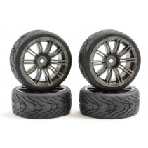 Fastrax 1/10 Street/Tread Tyre 20SP Gun Metal Wheel FAST0077GM