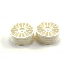 Fastrax Tourisimo Touring Car 21mm Zero Offset White Wheels FAST0120