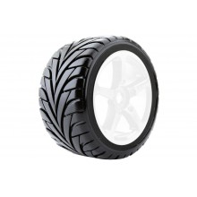 Fastrax 1/8 Truggy Eagle MTD On 5 Spoke White 0 Offset (pr) FAST1092W-0