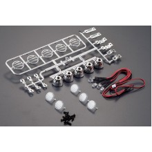 Fastrax 5-Spot Light Universal Cluster Moulded Set w/ LEDs - Chrome FAST302-1C