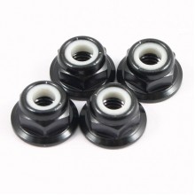 Fastrax M4 Black Flanged Locknuts FTM4BKF