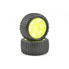 FTX Comet Buggy Rear Mounted Tyre and Wheel Yellow FTX9063Y