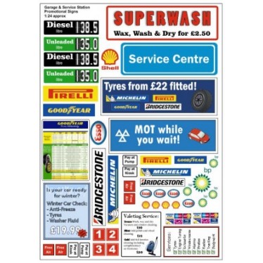 Garage and Service Station Promotional Signs 1/24