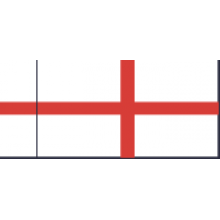 Fabric Flag C 38mm St Georges Cross Command Flag White Squadron