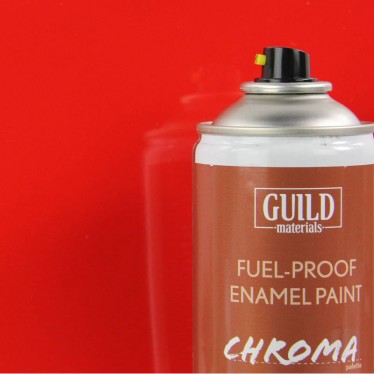 Guild Materials Gloss Enamel Fuel-Proof Paint  Red (400ml Aerosol) GLDCHR6401
