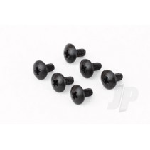 Button Head Philips Screws BHPS Black Zinc M2.5x5mm (6)