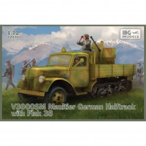 IBG MODELS 72075 1/72 V3000SM Maultier German Halftrack with Flak 38 IBG72075