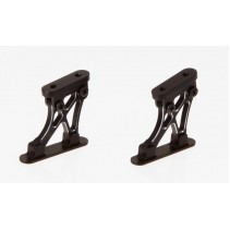 Alloy Rear Wing Mount - Black / Low 1/10