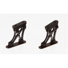 Alloy Rear Wing Mount - Black / Low 1/10