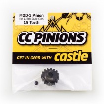CASTLE CC PINION 15T MOD1 5MM SHAFT 1/8 M-CC6509