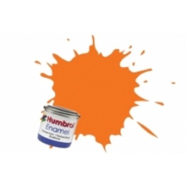 Humbrol Enamel No 18 Orange - Gloss - Tinlet (14ml)