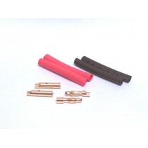 Fusion 4.0mm Gold Connector Set 2prs FS-GC04