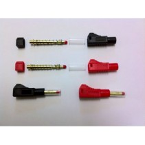 O-FS-GC04SHIELD 4mm Shielded Gold Plug (Red&Black) 2pr