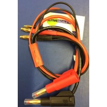 Logic RC Charge Lead 4mm-4mm Gold (2mm Gold Balance) 22AWG 300mm O-LGL-CLGC04BAL