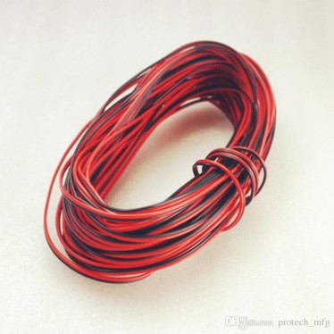 Protech Flexible PVC Wire 0.25mm R+B 2x1m