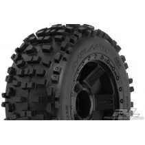 PRO-LINE BADLANDS 3.8 MOUNTED ON BLACK DESPERADO OFFSET WHEEL (17MM) PL1178-11