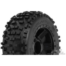 PRO-LINE BADLANDS 3.8 MOUNTED ON BLACK DESPERADO OFFSET WHEEL (17MM) PL1178-11