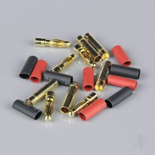 Radient 4mm Gold Connector Pairs inc. Heat Shrink x 5 RDNAC010090
