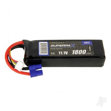 Radient LiPo Battery 3S 1800mAh 11.1V 30C EC3 RDNB18003S30