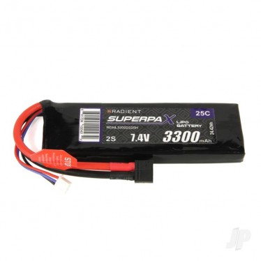 Radient LiPo 2S 3300mAh 7.4 V 25C HCT Battery RDNL33002S25H