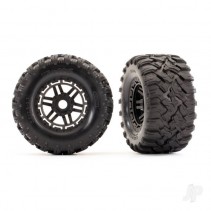 TRX8972 Tyres and Wheels, Assembled Glued Maxx All-Terrain Tyres (2 pcs)