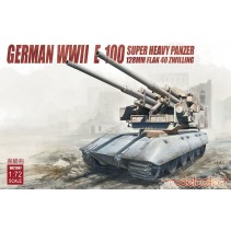 Modelcollect Germany WWII Flak 40 128mm Zwillingsflak with E-100 Hull UA72097