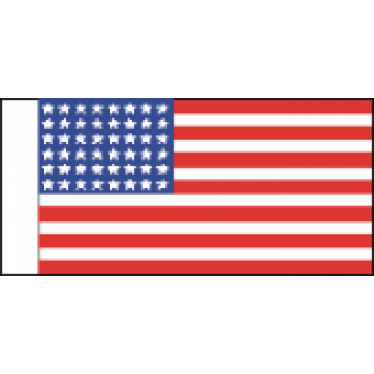 USA20 48 Stars 1912-1959 Size B 25mm Fabric Flag