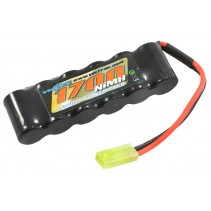 Voltz Straight Pack 7.2V 1700mAh Nimh w/Mini Tamiya VZ0053