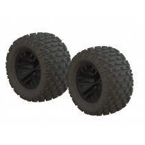 ARRMA dBoots Fortress MT TIRE SET GLUED BLK AR550044