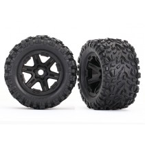 Traxxas Tires & Wheels assembled (Black, Talon EXT tires) (2) Z-TRX8672